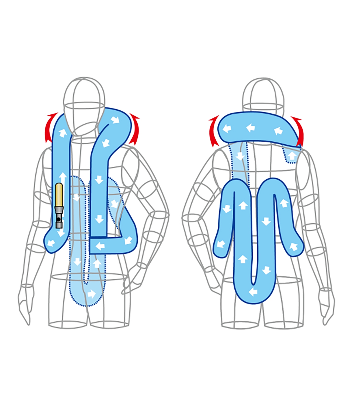 Vest MV6 | 尻気室収納型 | バイク用製品 | ヒットエアー - hit-air - 着用するエアバッグ | 無限電光株式会社